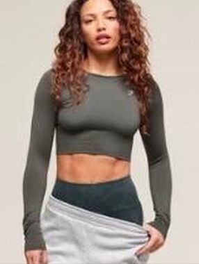 Gymshark Everyday Seemless Long-Sleeve  Cropped Women's Top Xl